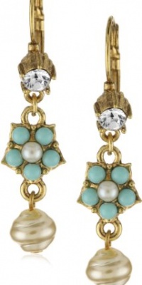 Antiquities Couture Vintage-Inspired Couture Faux Pearl and Crystal Drop Earrings