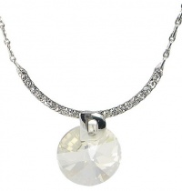 Sparkling Crescent Swarovski Elements Crystal Necklace (Clear) W. 18k White Gold Plated Chain Sparkling Crescent Swarovski Elements Crystal Necklace (Clear) W. 18k White Gold Plated Chain