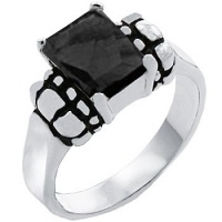 T20 Tqw11734ZJH David Yurman Inspired Emerald Cut Black Diamond Fashion Ring T20 Tqw11734ZJH David Yurman Inspired Emerald Cut Black Diamond Fashion Ring
