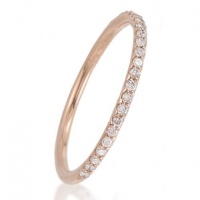 Meira T 14K Rose Gold Diamond Eternity Ring Anniversary Band Size 6 Meira T 14K Rose Gold Diamond Eternity Ring Anniversary Band Size 6