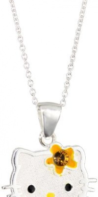 Hello Kitty Girl's Sterling Silver November Birthstone Pendant Necklace and Chain Hello Kitty Girl's Sterling Silver November Birthstone Pendant Necklace and Chain