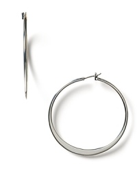 Classic hoop earrings from LAUREN by Ralph Lauren with a gradient thickness and sleek knife edge. Classic hoop earrings from LAUREN by Ralph Lauren with a gradient thickness and sleek knife edge.