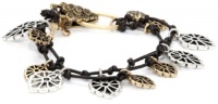 Lucky Brand Item Bracelet Silver-Tone and Gold-Tone Openwork Leather Bracelet Lucky Brand Item Bracelet Silver-Tone and Gold-Tone Openwork Leather Bracelet