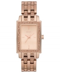Warm up with the rose-gold hues and shimmering crystals on this DKNY watch. Warm up with the rose-gold hues and shimmering crystals on this DKNY watch.