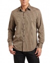 Perry Ellis Men's Long Sleeve Bold Stripe Woven Shirt