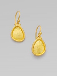 From the Elements Collection. A simply chic and radiant piece in 24k gold. 24k goldSize, about 1L X ½WHook backImported 