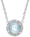 Let the elegance swim over you. CRISLU's mesmerizing dome-cut aquamarine (1-1/5 ct. t.w.) pendant is surrounded by micro-pave cubic zirconia accents. Crafted in platinum over sterling silver. Approximate length: 16 inches + 2-inch extender. Approximate drop: 1/3 inch.