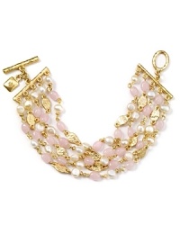 Twisted strands of pearl, pink jade and resin add sweet bohemian drama to everyday ensembles. Tap this Lauren Ralph Lauren bracelet for a layered and luminous look. Twisted strands of pearl, pink jade and resin add sweet bohemian drama to everyday ensembles. Tap this Lauren Ralph Lauren bracelet for a layered and luminous look.