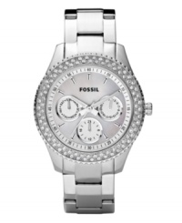 Inspired by menswear and glammed up with glitz, this Stella watch by Fossil is uniquely yours. Inspired by menswear and glammed up with glitz, this Stella watch by Fossil is uniquely yours.