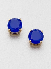A simply chic style in a stunning color. ResinGoldtoneSize, about .5Post backImported A simply chic style in a stunning color. ResinGoldtoneSize, about .5Post backImported