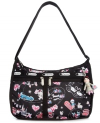 Whether you're from Boston or Barcelona, this shoulder-right silhouette from LeSportsac is a small world wonder. Durable nylon is dressed in an adorable pattern with signature appliques, while the pocket-lined interior stows all your on-the-go essentials. Whether you're from Boston or Barcelona, this shoulder-right silhouette from LeSportsac is a small world wonder. Durable nylon is dressed in an adorable pattern with signature appliques, while the pocket-lined interior stows all your on-the-go essentials.