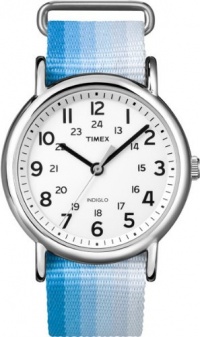 Timex Unisex T2N748 Weekender Slip Thru Blue Degrade Nylon Strap Watch Timex Unisex T2N748 Weekender Slip Thru Blue Degrade Nylon Strap Watch