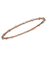 Stack on endless dazzle! This glamorous bangle bracelet from CRISLU is the perfect layering piece with cubic zirconia sparkle (2-1/2 ct. t.w.). Set in 18k rose-gold over sterling silver. Approximate diameter: 2-1/2 inches. Stack on endless dazzle! This glamorous bangle bracelet from CRISLU is the perfect layering piece with cubic zirconia sparkle (2-1/2 ct. t.w.). Set in 18k rose-gold over sterling silver. Approximate diameter: 2-1/2 inches.