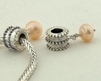 925 Sterling Silver Ring Charm with Dangle Golden Bead for Pandora, Biagi, Chamilia, Troll and More Bracelets 925 Sterling Silver Ring Charm with Dangle Golden Bead for Pandora, Biagi, Chamilia, Troll and More Bracelets