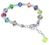 SCBR116 Sterling Silver Multicolor Crystal adjustable Bracelet 7 to 8 inch Made with Swarovski Elements