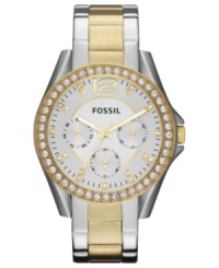 Contrasting tones create an eye-catching Riley watch from Fossil. Contrasting tones create an eye-catching Riley watch from Fossil.
