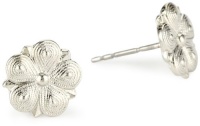 1928 Jewelry Vintage-Inspired Silver Star Flower Stud Earrings