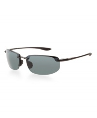 Crafted with +2.5 magnification, the Maui Jim Hookipa reader features an invisible polycarbonate-encased bi-focal, positioned to optimize views near and far. The lens is polarized and offers glare and UV protection. Crafted with +2.5 magnification, the Maui Jim Hookipa reader features an invisible polycarbonate-encased bi-focal, positioned to optimize views near and far. The lens is polarized and offers glare and UV protection.