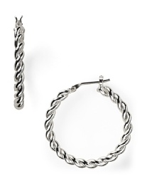 Give your look a nautical twist with these braided hoop earrings form Lauren Ralph Lauren. Give your look a nautical twist with these braided hoop earrings form Lauren Ralph Lauren.