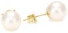 TARA Pearls 8mm Cultured Pearl Yellow Gold Stud Earrings