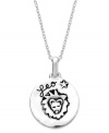 Generous, warm, creative & faithful. Unwritten's chic Zodiac pendant features the signature Leo design with these unique qualities listed on the reverse side. Set in sterling silver. Approximate length: 18 inches. Approximate drop: 3/4 inch.