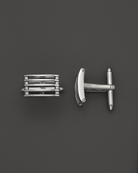 These classic sterling silver cuff links from Dolan & Bullock feature a subtle pattern. From the Sterling Silver Collection. These classic sterling silver cuff links from Dolan & Bullock feature a subtle pattern. From the Sterling Silver Collection.
