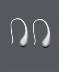 Silver sophistication. These sleek teardrop-shaped earrings will add a subtle touch to your look. Crafted in sterling silver. Approximate drop: 7/8 inch. Silver sophistication. These sleek teardrop-shaped earrings will add a subtle touch to your look. Crafted in sterling silver. Approximate drop: 7/8 inch.