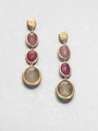 From the Siviglia Collection. Beautiful hand-engraved 18k gold and colorful, faceted sapphires in an elegant, drop design. 18k goldMulticolored sapphiresDrop, about 1.5Post backMade in Italy From the Siviglia Collection. Beautiful hand-engraved 18k gold and colorful, faceted sapphires in an elegant, drop design. 18k goldMulticolored sapphiresDrop, about 1.5Post backMade in Italy