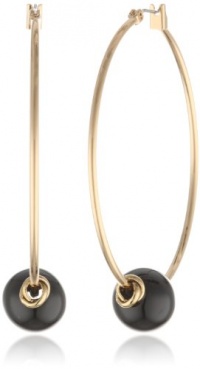 Kenneth Cole New York Black Bead Hoop Earrings Kenneth Cole New York Black Bead Hoop Earrings