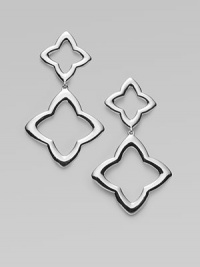From the Quatrefoil Collection. A beautiful, geometric style with graduated quatrefoils in sterling silver. Sterling silverLength, about 2Post backImported From the Quatrefoil Collection. A beautiful, geometric style with graduated quatrefoils in sterling silver. Sterling silverLength, about 2Post backImported
