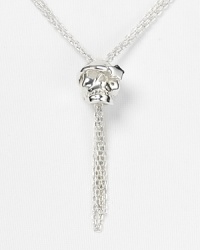 Lend looks a touch of tough with this sterling silver necklace from Links of London. Its striking sterling silver skull pendant perfects rebellious accessorizing. Lend looks a touch of tough with this sterling silver necklace from Links of London. Its striking sterling silver skull pendant perfects rebellious accessorizing.