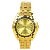 Charlie Jill Men Watch in Gold Dial Goldtone Stainless Steel Bracelet Charlie Jill Men Watch in Gold Dial Goldtone Stainless Steel Bracelet