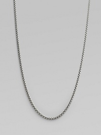 A graceful chain crafted of signature Yurman links in sterling silver with a 14k gold tag, to wear alone or with your own enhancer. Sterling silver and 14k yellow gold Length, about 32 Lobster clasp Made in USA A graceful chain crafted of signature Yurman links in sterling silver with a 14k gold tag, to wear alone or with your own enhancer. Sterling silver and 14k yellow gold Length, about 32 Lobster clasp Made in USA