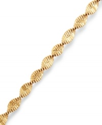 The perfect twist. Giani Bernini's versatile bracelet features elegant swirls of 24k gold over sterling silver. Approximate length: 7-1/2 inches. The perfect twist. Giani Bernini's versatile bracelet features elegant swirls of 24k gold over sterling silver. Approximate length: 7-1/2 inches.