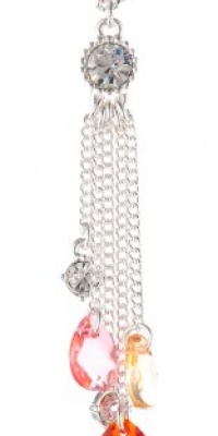 Nine West Sweet Celebration Silver-Tone Pink Cluster Y-Necklace, 18 Nine West Sweet Celebration Silver-Tone Pink Cluster Y-Necklace, 18