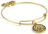 Alex and Ani Bangle Bar Lotus Peace Petals Russian-Gold Expandable Bracelet