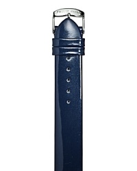 This patent leather watch strap is the perfect finish to a Philip Stein watch head. This patent leather watch strap is the perfect finish to a Philip Stein watch head.