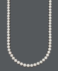 Layer up on glamour with a luxurious strand of pearls. Necklace can be worn long or doubled for an ultra-chic look. Features Belle de Mer AA cultured freshwater pearls with a 14k gold clasp. Approximate length: 36 inches. Layer up on glamour with a luxurious strand of pearls. Necklace can be worn long or doubled for an ultra-chic look. Features Belle de Mer AA cultured freshwater pearls with a 14k gold clasp. Approximate length: 36 inches.