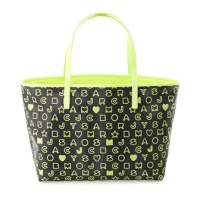 Marc by Marc Jacobs Dreamy Logo Eazy Bag Tote Black Yellow Multi Marc by Marc Jacobs Dreamy Logo Eazy Bag Tote Black Yellow Multi