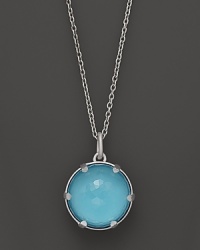 Lisa Nik Sterling Silver Ocean Round Pendant Necklace, 18 Lisa Nik Sterling Silver Ocean Round Pendant Necklace, 18