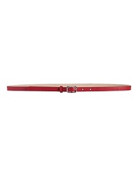 Perfect pop-of-color accessorizing with this skinny leather belt from Cole Haan, accented by a delicate square buckle. Perfect pop-of-color accessorizing with this skinny leather belt from Cole Haan, accented by a delicate square buckle.