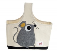 3 Sprouts Organic Caddy Tote Bag, Mouse 3 Sprouts Organic Caddy Tote Bag, Mouse