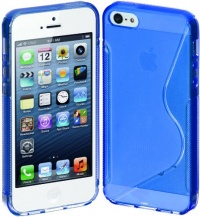 Cimo S-Line Back Case Flexible Cover TPU for Apple iPhone 5 - Blue Cimo S-Line Back Case Flexible Cover TPU for Apple iPhone 5 - Blue