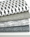 Bar III Printed 200T Cotton Heathered (Light gray) Twin Sheet Set