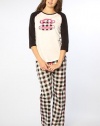 Paul Frank Women's Just Julius Check Pajama Set