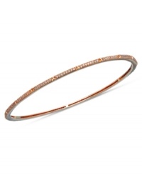 Stack on endless dazzle! This glamorous bangle bracelet from CRISLU is the perfect layering piece with cubic zirconia sparkle (1-1/4 ct. t.w.). Set in 18k rose-gold over sterling silver. Approximate diameter: 2-1/2 inches. Stack on endless dazzle! This glamorous bangle bracelet from CRISLU is the perfect layering piece with cubic zirconia sparkle (1-1/4 ct. t.w.). Set in 18k rose-gold over sterling silver. Approximate diameter: 2-1/2 inches.