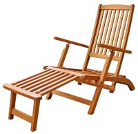 LuuNguyen - Tommy Outdoor Hardwood Folding Steamer Lounge, Deck Chair (Natural Wood Finish) LuuNguyen - Tommy Outdoor Hardwood Folding Steamer Lounge, Deck Chair (Natural Wood Finish)