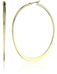 Betsey Johnson Gold-Tone Knife-Edge Medium Hoop Earrings Betsey Johnson Gold-Tone Knife-Edge Medium Hoop Earrings