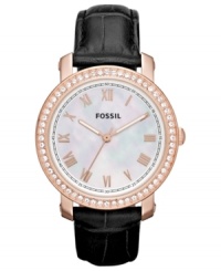 A mix of feminine grace and rich design creates an Emma collection watch, by Fossil. A mix of feminine grace and rich design creates an Emma collection watch, by Fossil.