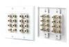 Pyle Home PHIW71 7.1 Home Theater 14 Post Binding/Banana Plug with Dual RCA Subwoofer Posts Wall Plate (White)